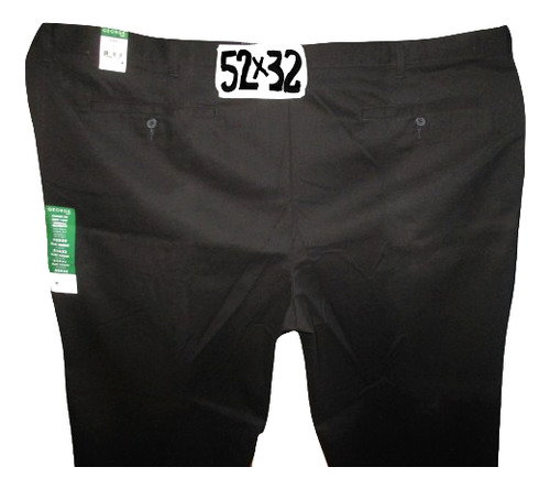 Pantalon Negro Casual/ Vestir De Hombre Talla 52x32 George