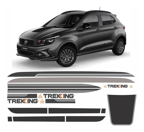 Kit Adesivos Fiat Argo Trekking Faixa Lateral Completo Arg10