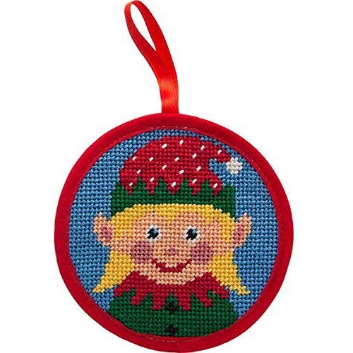 Alice Peterson Stitch-ups Niña Elfo Needlepoint Ornamento