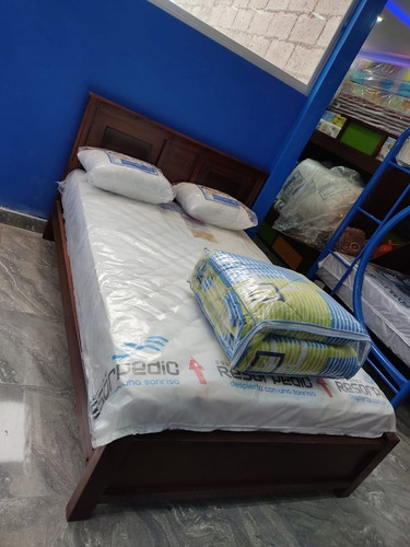 Colchon 2 Plazas + Cama O Bases + Edredón + Almohadas+ Envio