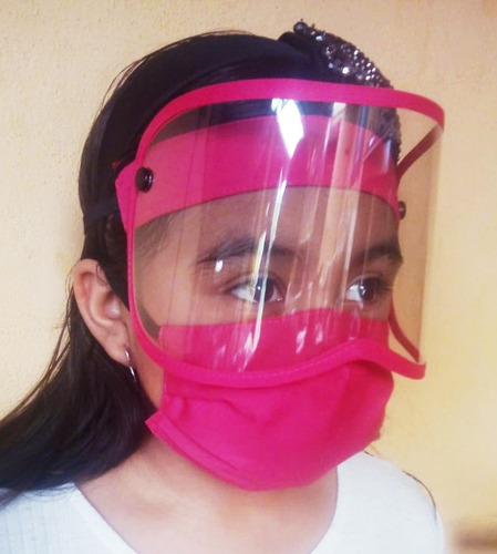 Cubrebocas Infantil Con Protector Facial 5 Piezas