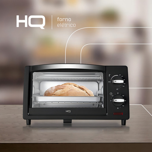 Horno eléctrico Hq de 11 litros HQ11d 800w negro 127v