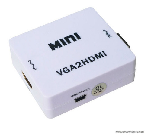 Convertidor Conversor Adaptador Vga A Hdmi Y Auxiliar Audio