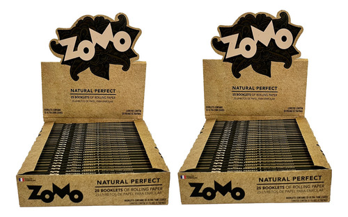 Caixa Seda Zomo Browm Marrom Grande Smoking King Size C/ 50