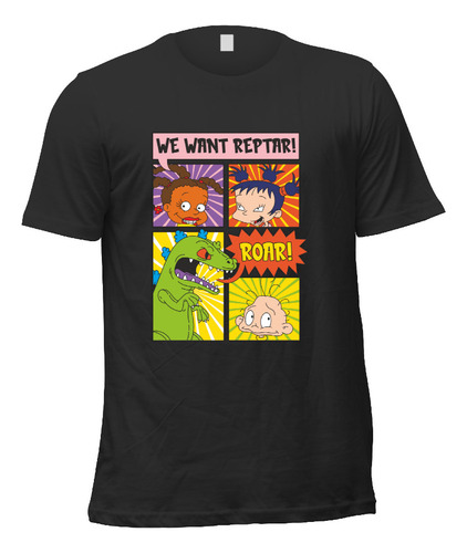 Playera Caricatura Rugrats We Want Reptar N02 A2