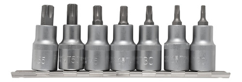 Jg Kit Soquete Bits Torx 1/2 Com 7pçs T20 A T55 Profissional