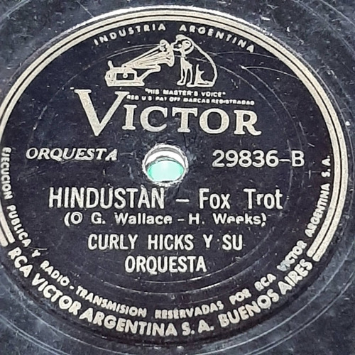 Pasta Curly Hicks Su Orquesta Victor C370