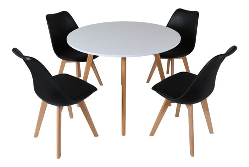 Mesa Con Sillas Eames Comedor Moderno Minimalista Vintage