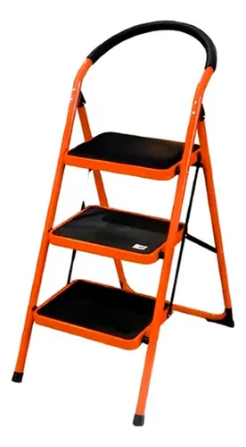 Escalera Plegable 3 Pasos Portatil En Fierro Ferton