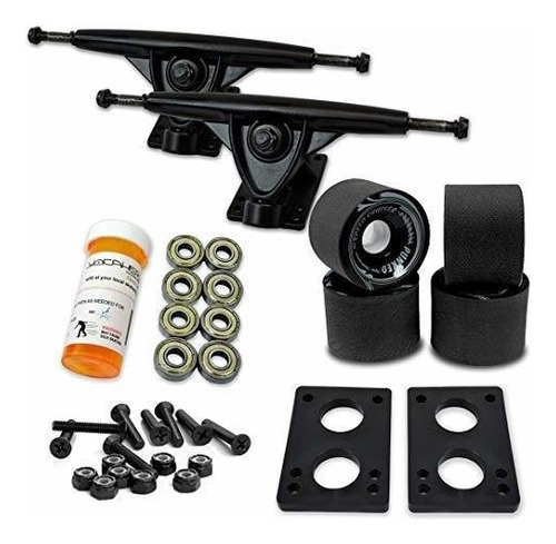 Yocaher Longboard Skateboard Camiones Combo Set W - 71mm Ru