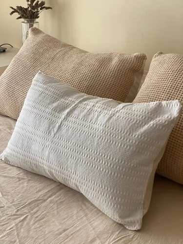 Almohadones Combinados Decorativos 60x40 Tusor Y Rustica