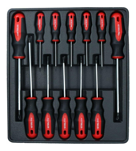 Juego De Destornilladores Torx 12 Piezas T6 T45 Con Agarre A