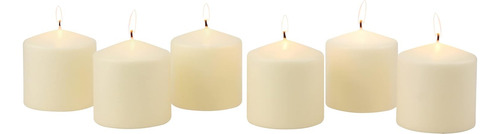 Velas De Pilar Altas Sin Aroma, 3 X 6 Pulgadas, Color Blanco