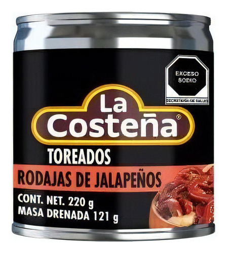 Chiles Jalapeños La Costeña Rodajas Rojos Toreados 220 Gr