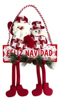 Comprar Colgante Navideño Papá Noel Y Muñeco De Nieve Feliz Navidad