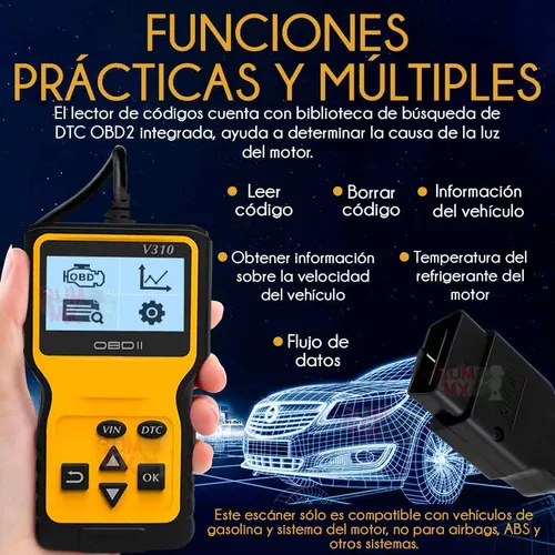 V310 OBD2 Lector de Codigo de Coche Scanner Diagnostic Tool