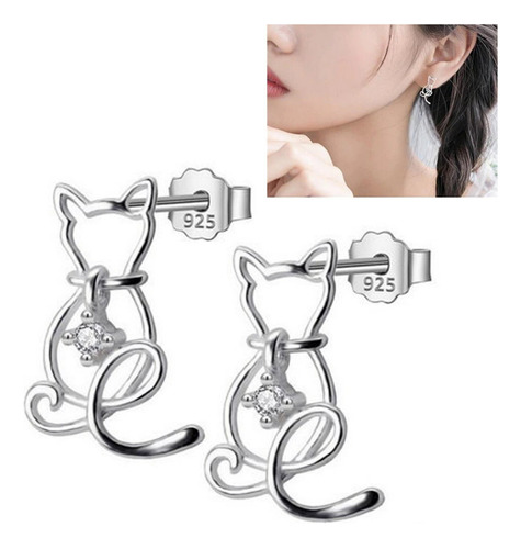 Aretes Pendientes Gato Mujer Regalo