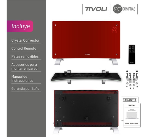 Panel Calefactor 2000w Vitroconvector Tivoli Curvo Digital