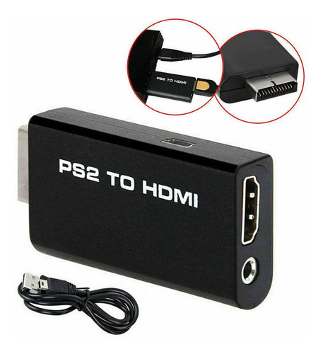 Imagen 4 de 10 de Adaptador Conversor Playstation 2 Ps2 A Hdmi C/audio Gtía.
