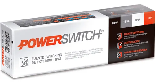 Fuente Switching Macroled Exterior Ip67 12,5a Bg-150w-12v