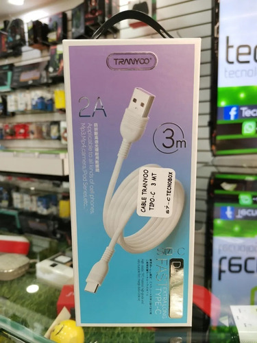 Cable Datos O Cargador Tipo C ,3 Metros Tranyoo