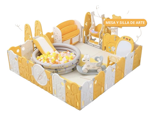 Corral De Juegos Para Niños Gran Tamaño Y Muchos Juegos