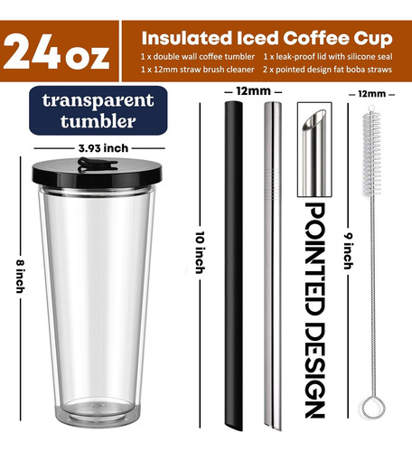 Taza Reutilizable A Prueba De Fugas De 24 Oz Para Café Helad