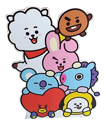 Bt21 Figura Decorativa Coroplast 120cm De Alto.