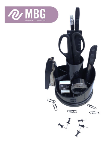 Imagen 4 de 7 de Organizador De Escritorio Ezco 12 Piezas Base Rotable Mbg