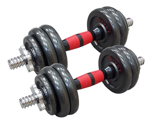 Juego De Pesas Mancuernas Labradas De 15 Kg Hierro Fundido