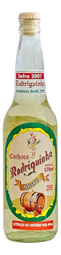 Cachaça Rodriguinha Ouro - Capitólio/mg - Safra 2007 - 670ml