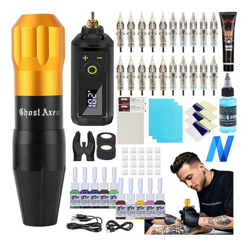 Kit De Tatuaje Completo Profesional De Alta Calidad. Kit De Tatuaje Profesional Máquina De Tatuaje De Alta Calidad. Kits De Tatuajes Para Principiantes Maquinas Para Tatuar Profesionales