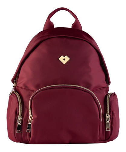 Mochilas Mujer Juveniles, Backpack Tipo Bolsa Dama Luckyly Color Vino