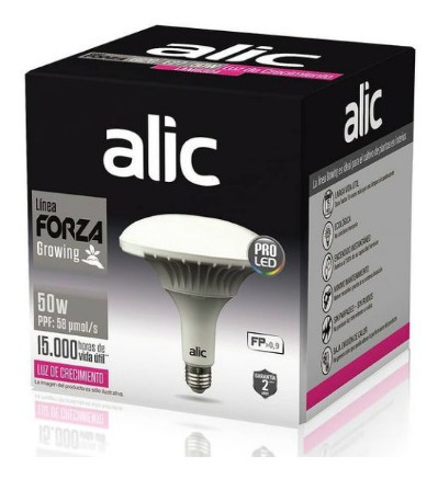 Imagen 4 de 5 de Lámpara Led Alic Cultivo Indoor Growing 50 W X 2 U.