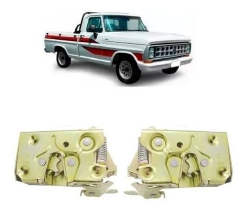 Par - Fechadura Porta Para Ford F1000 F4000 1992 Até 1998