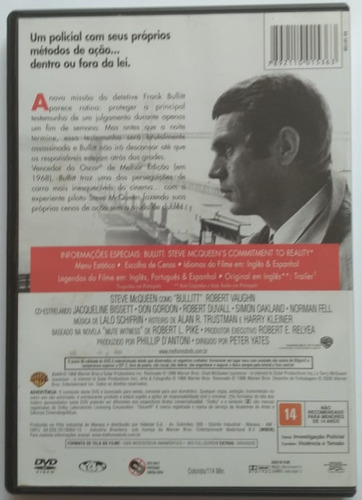 Dvd - Bullitt - Steve Mcqueen (Usado)