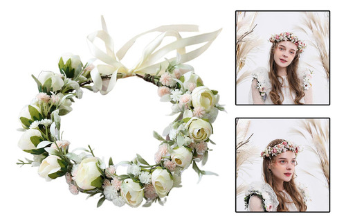 Diadema De Flores For Mujer Y Niña, Tocado De Corona Para