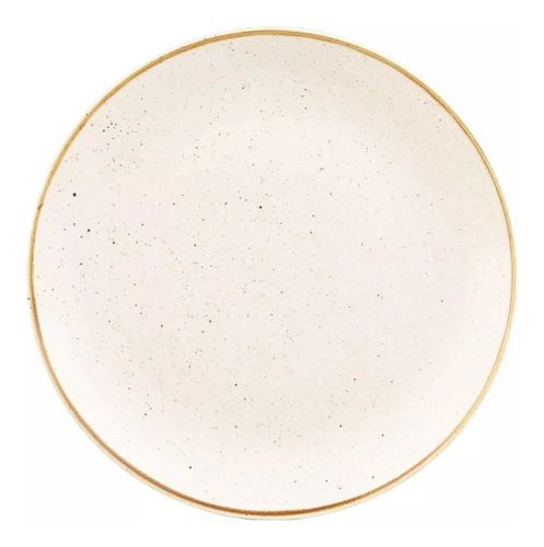 Plato De Mesa Redondo Churchill Stonecast Blanco 33 Cm