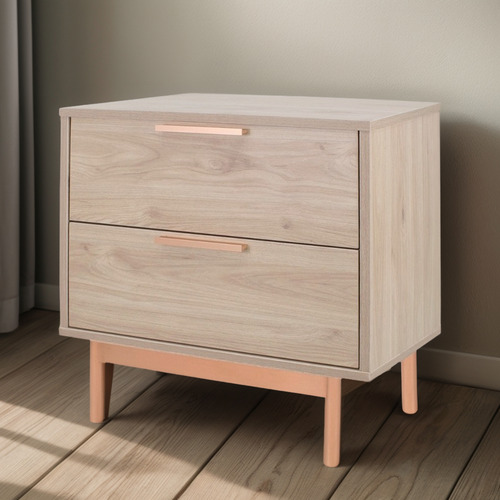 Buro Mesa Lateral Mundo In Tramonti Cómoda Cajonera 50x40 Cm Color Encino