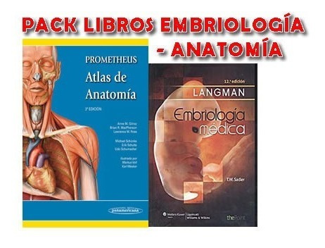 Pack Prometheus Atlas Anatomia Y Langman Embriologia Medica
