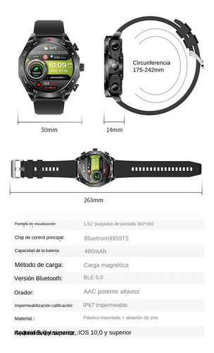 Reloj Inteligente Multifuncional Con Auriculares Bluetooth