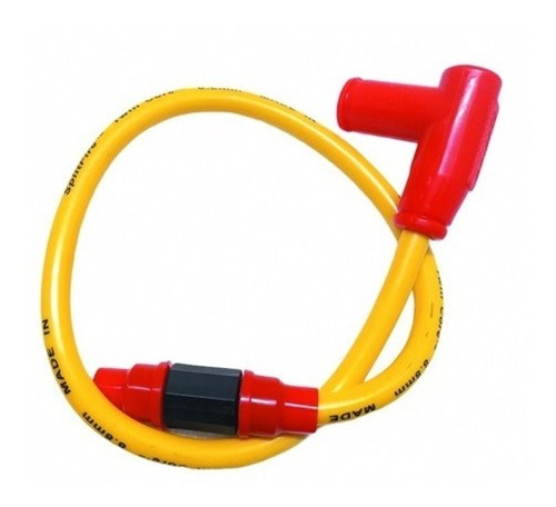 Cable Bujia Con Capuchón Encendido Tuning Moto Amarillo Rojo