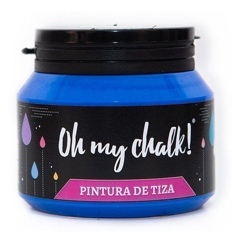 Imagen 1 de 10 de Pintura De Tiza - Oh My Chalk 210 Cc French Blue - Xion 
