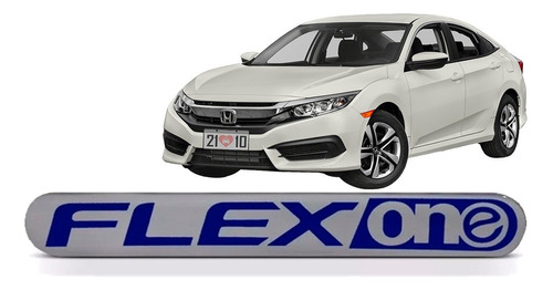 Adesivo Flexone Civic 2014 2015 2016 2017 2018 Resinado Cor Azul