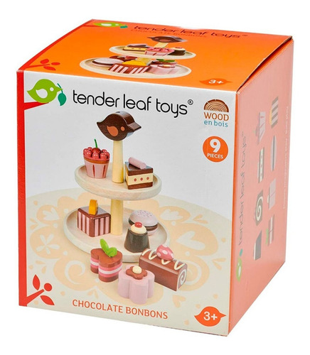 Set Bombones De Chocolate Tender Leaf Toy De Madera 9pzas