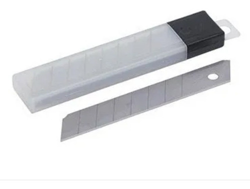 Imagen 2 de 4 de Cuchillas Repuesto Para Cutter Cortante 18 Mm X 10 Hojas