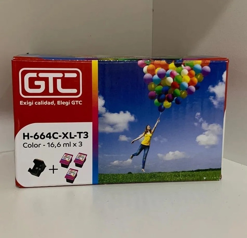 Cartuchos Alternativos Gtc Para Hp 664xl Color Pack X 3 Eco