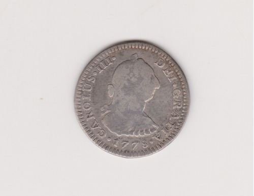 Moneda Mexico 1 Real Año 1778 Ff Plata Excelente