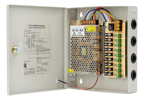 Fuente Centralizada 9 Canales 12v 15a Para Cámaras Cctv