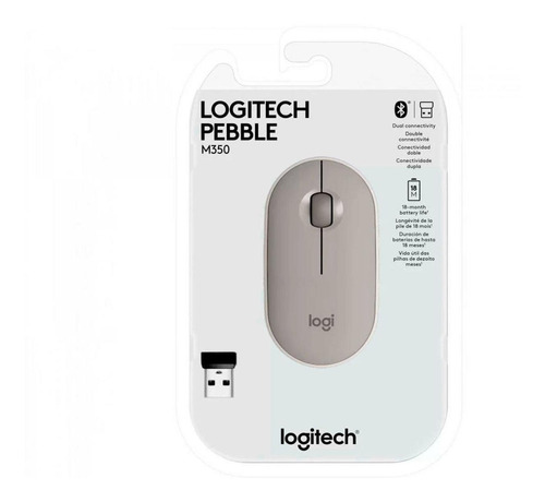 Mouse Logitech Pebble M350 Wireless/bluetooth Almond Milk